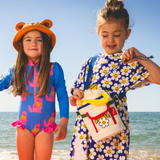 Childy X wigglewiggle Color block Bucket Hat - Ivory