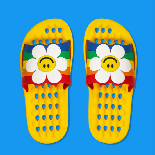 Bathroom Slippers - Rainbow Smile (Size : 210mm)