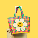 Reusable Shopper Bag (L) - Hound Tooth Check