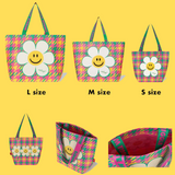 Reusable Shopper Bag (L) - Hound Tooth Check