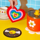Trivet 2P SET - Wiggle Heart & Music