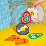 Trivet 2P SET - Wiggle Heart & Music