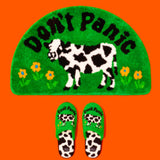 Floor Mat - Don't Panic Green