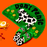 Floor Mat - Don't Panic Green