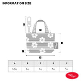 Mini Tarpaulin Bag Keyring - Hound Tooth Check