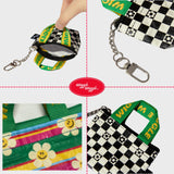 Mini Tarpaulin Bag Keyring - Rainbow Crush Smile