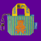 Mini Tarpaulin Bag Keyring - Teddy Bear