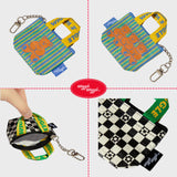 Mini Tarpaulin Bag Keyring - Teddy Bear