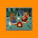 Square Rug - Camping Bear