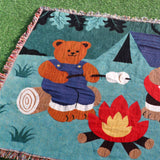 Square Rug - Camping Bear