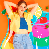 Big Size Beach Towel - Cocktail Party