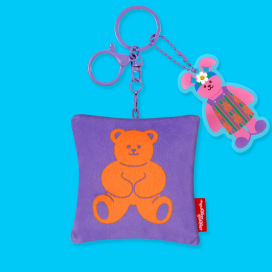 Cushion Keyring - Teddy Bear