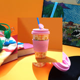 Bamboo Eco Mug Cup - Smile We Love Check