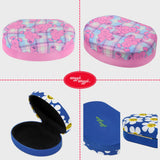 Round Jewelry Box - Check Bunny