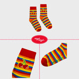 Pattern Socks - Cherry