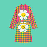 Silky Robe - Hound Tooth Check