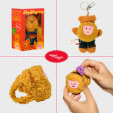 Bellygom X wiggle wiggle Toy Keyring - Wiggle Bear