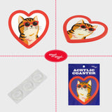 Acrylic Coaster - Drunken Cat