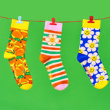 Pattern Socks - Smile Stripe Orange