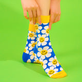 Pattern Socks - Smile We Love Blue