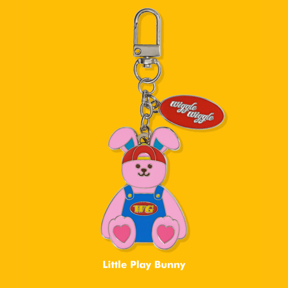 Metal Charm Keyring - Little Play Bunny – Wiggle Wiggle Indonesia