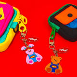 Metal Charm Keyring - Little Play Bunny