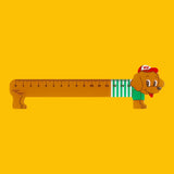 Acrylic Ruler - Funny Puppy