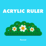 Acrylic Ruler - Forest