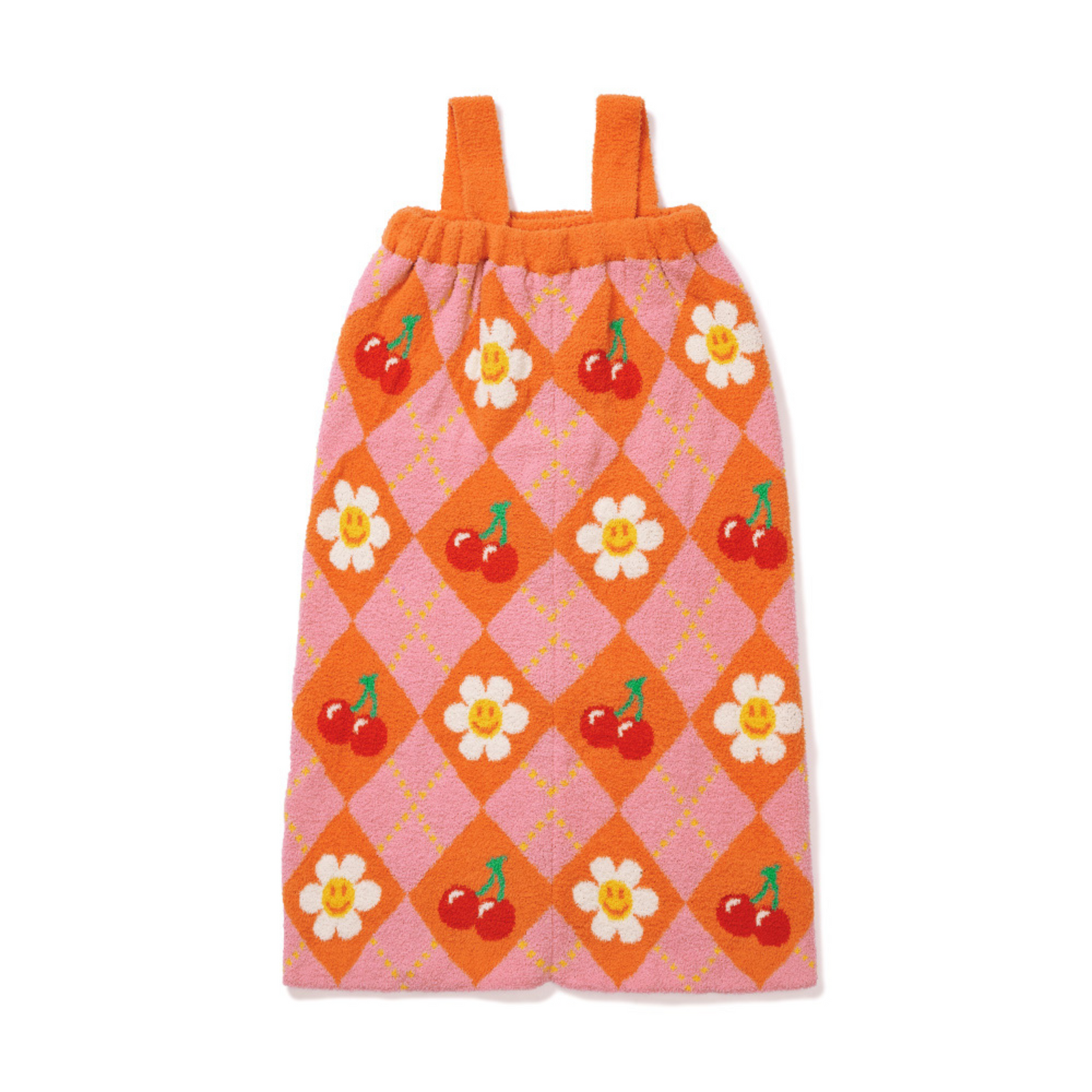 Bath Wrap Towel - Smile Cherry Argyle – Wiggle Wiggle Indonesia