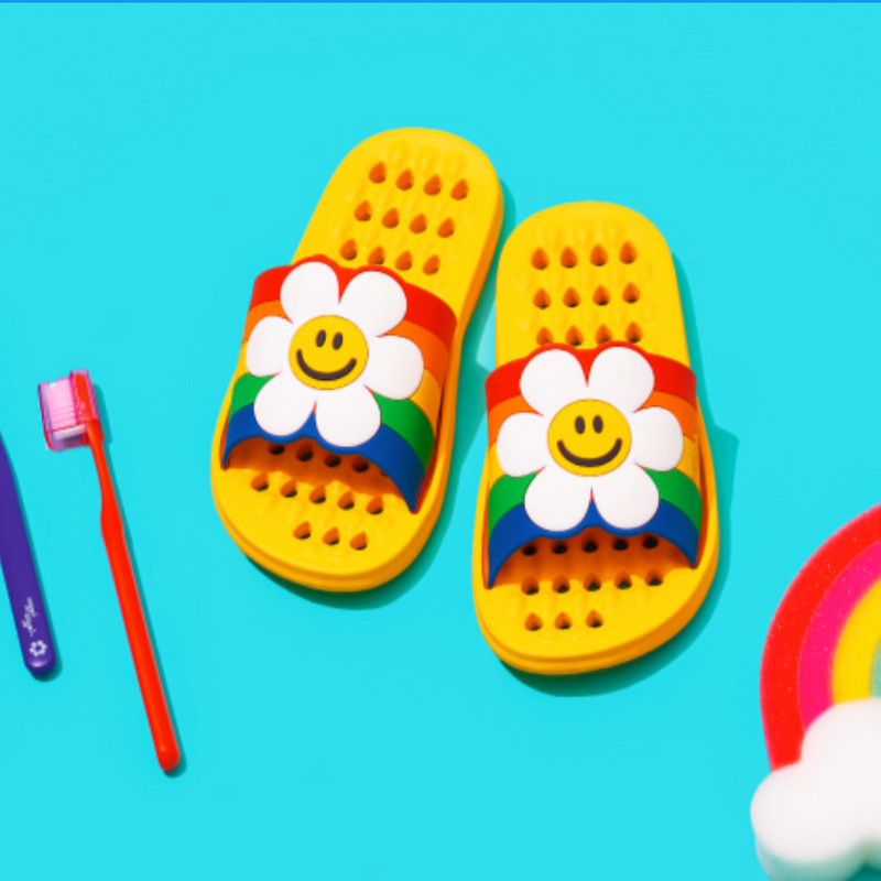 Kids Bathroom Slippers - Rainbow Smile (Size : 210mm)