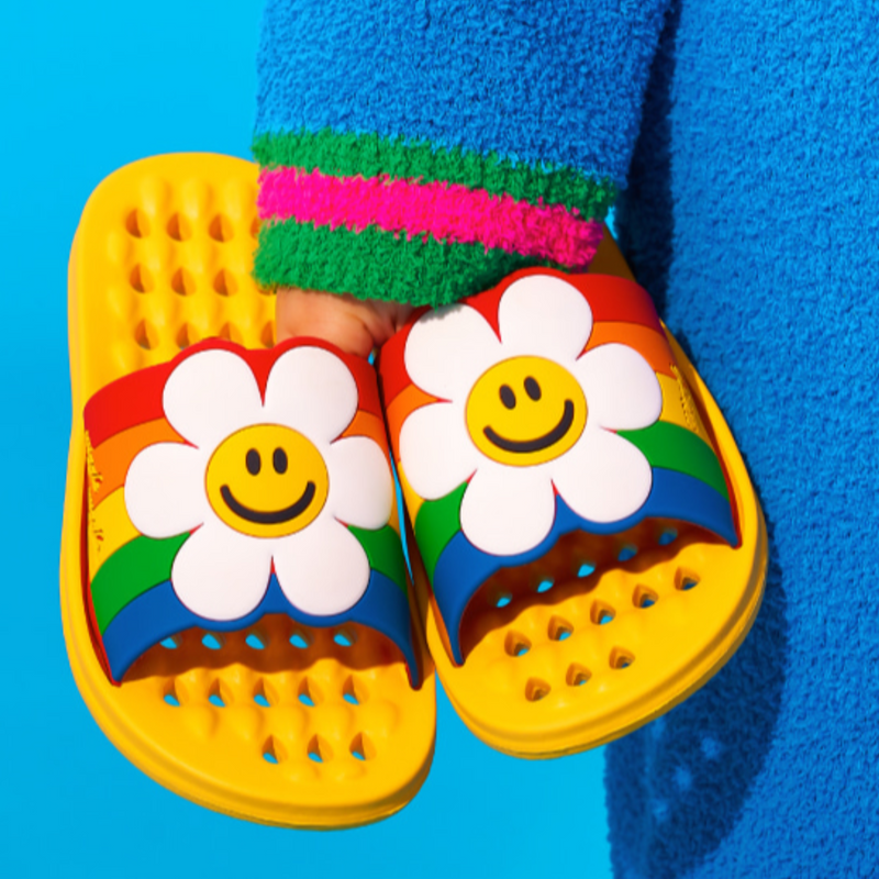 Kids Bathroom Slippers - Rainbow Smile (Size : 210mm)