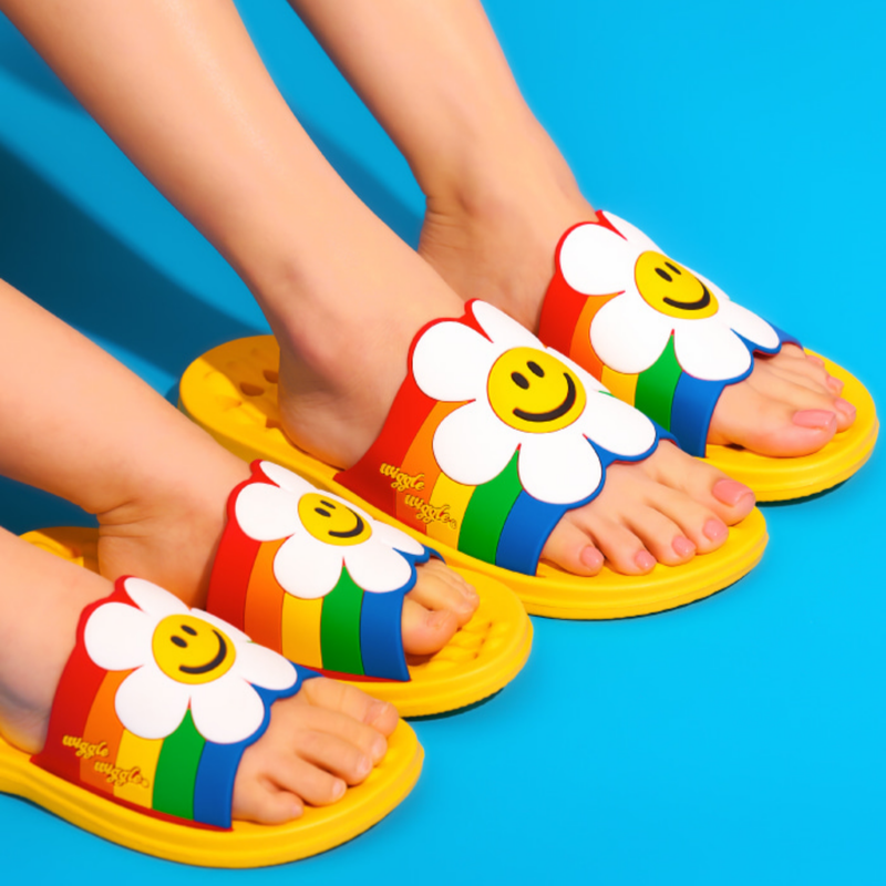 Kids Bathroom Slippers - Rainbow Smile (Size : 210mm)