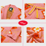 Lounge Robe - Smile Cherry Argyle