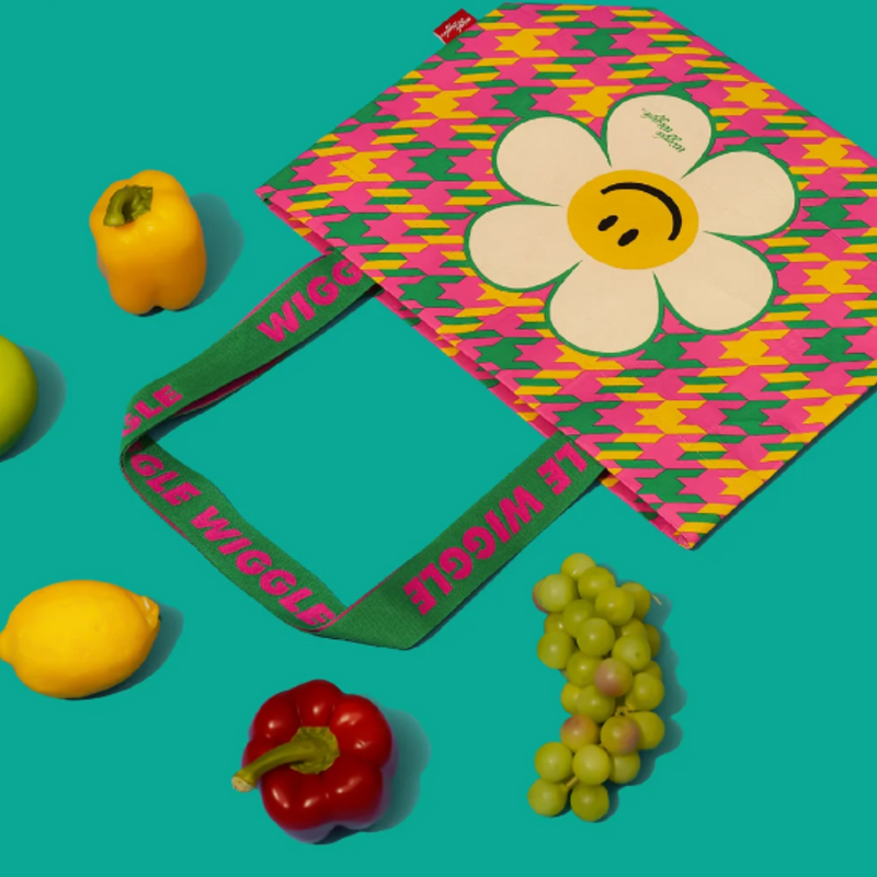 Reusable Shopper Bag (L) - Hound Tooth Check