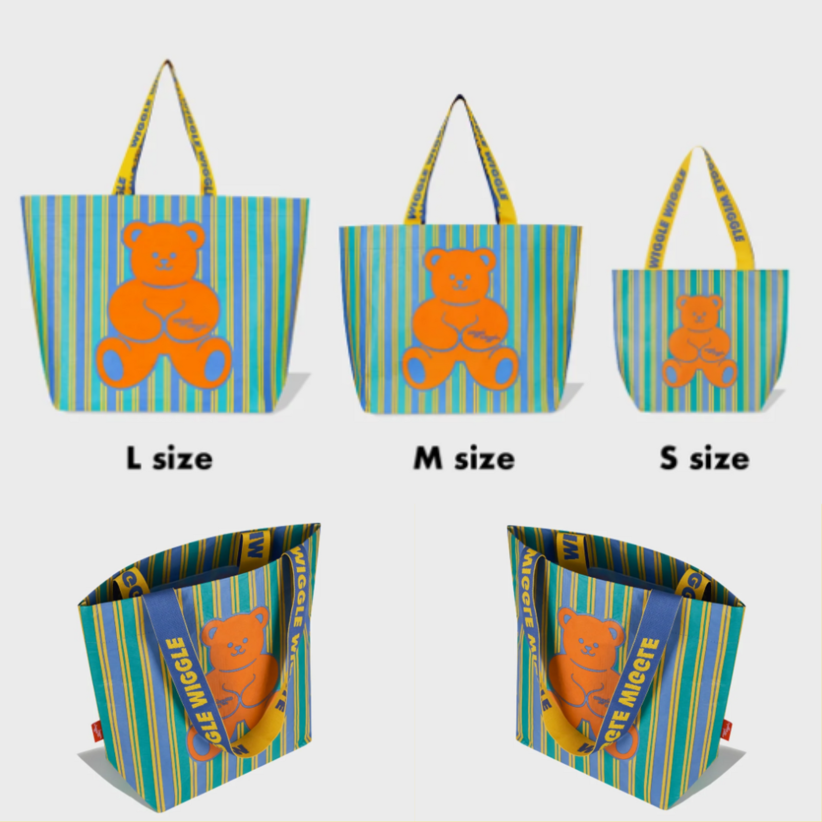 Reusable Shopper Bag (S) - Teddy Bear – Wiggle Wiggle Indonesia