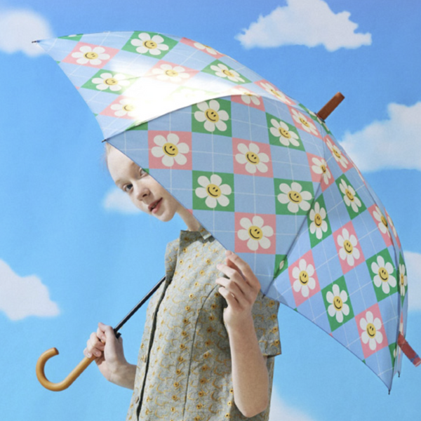 Wood Umbrella - Smile_Argyle (SS)