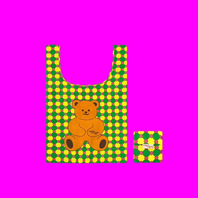 Picnic Bag - Retro Checkered Teddy Bear