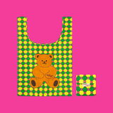 Picnic Bag - Retro Checkered Teddy Bear