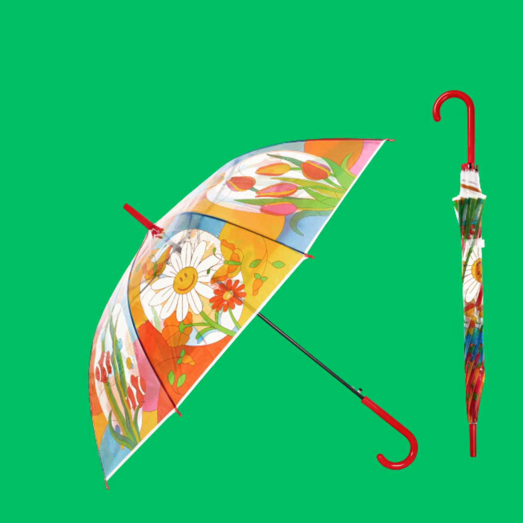 Transparent Umbrella - Flora Garden – Wiggle Wiggle Indonesia