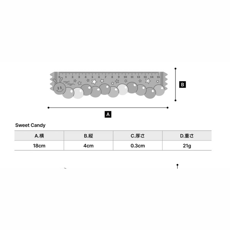 Acrylic Ruler - Sweet Candy