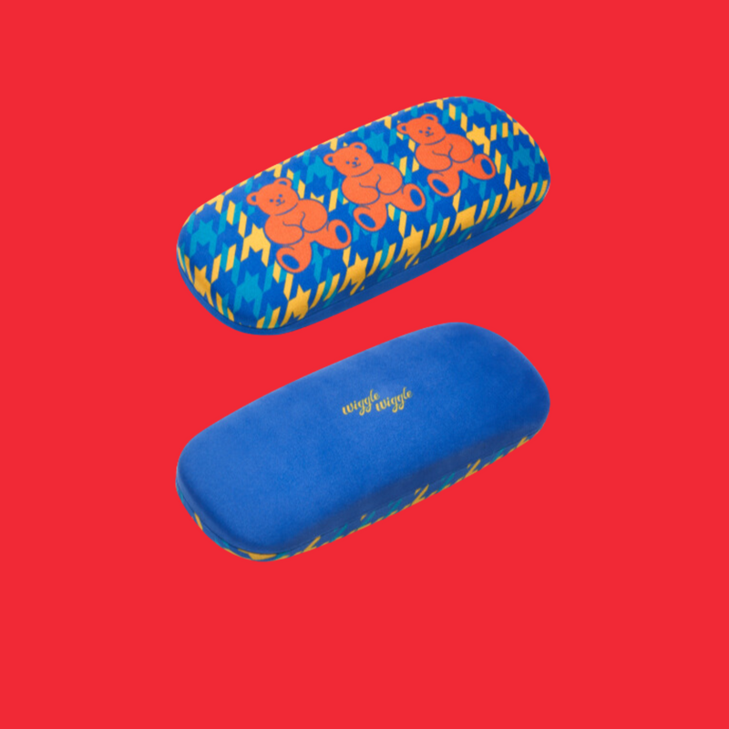 Glasses Case - Teddy Bear Check