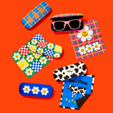 Glasses Case - Teddy Bear Check