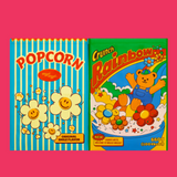 Tarpaulin Recycling Bin SET - Cereal & Popcorn