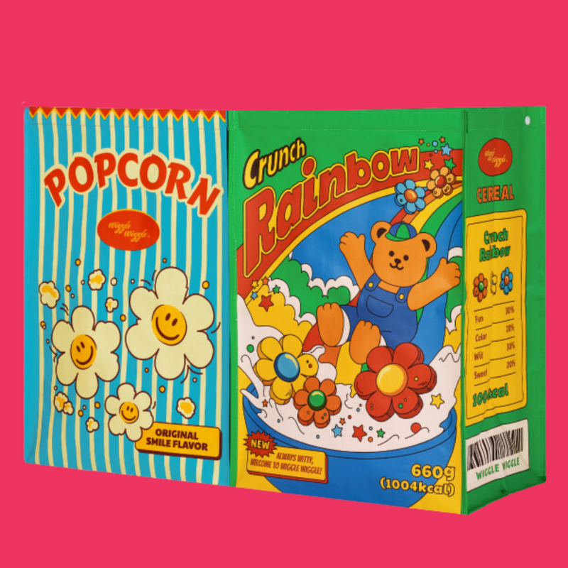 Tarpaulin Recycling Bin SET - Cereal & Popcorn