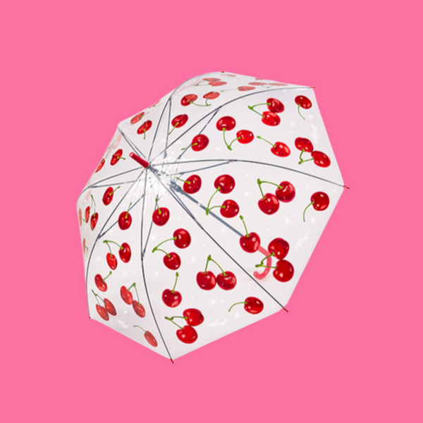 Transparent Umbrella - Sugar Candy Cherry