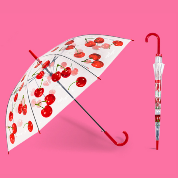 Transparent Umbrella - Sugar Candy Cherry