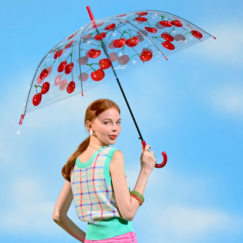 Transparent Umbrella - Sugar Candy Cherry