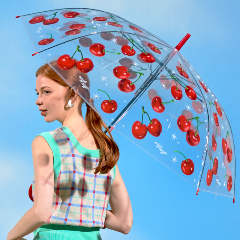 Transparent Umbrella - Sugar Candy Cherry