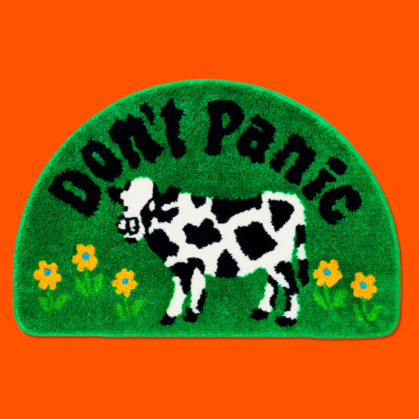 Floor Mat - Don't Panic Green
