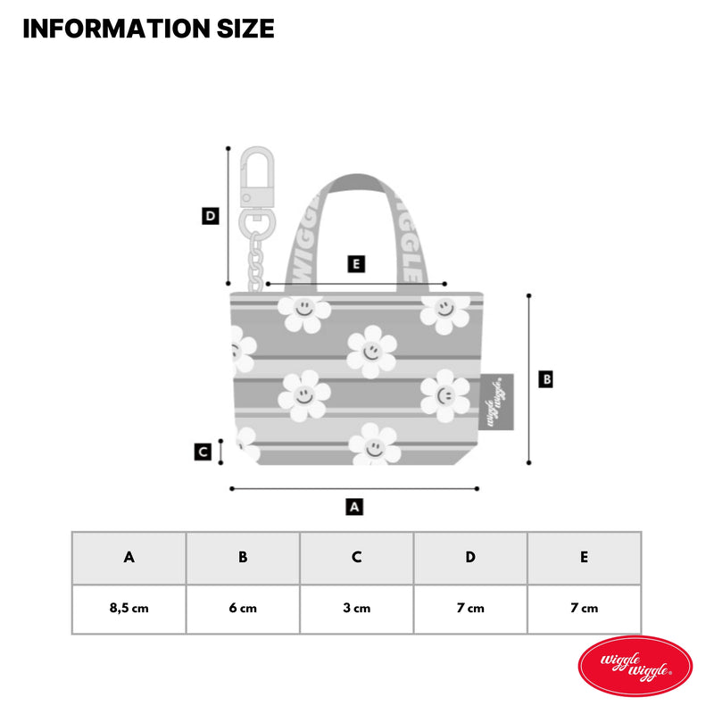 Mini Tarpaulin Bag Keyring - Checkerboard